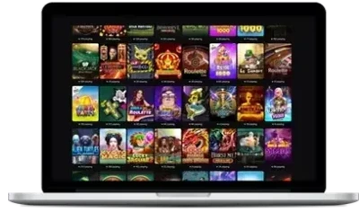 UnlimLuck casino lobby on a laptop